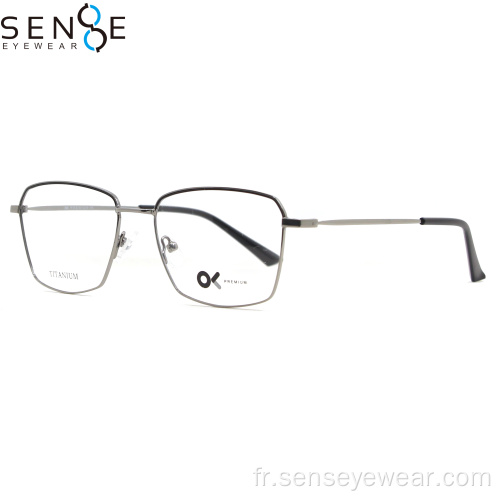 Lunettes optiques en titane unisexe les lunettes occhiali